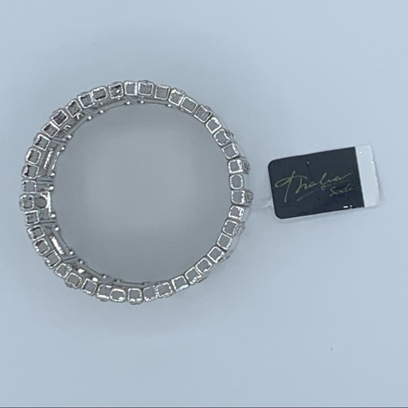 Thalia Sodi Silver Rhinestone Stretch Bracelet - Picture 4 of 5